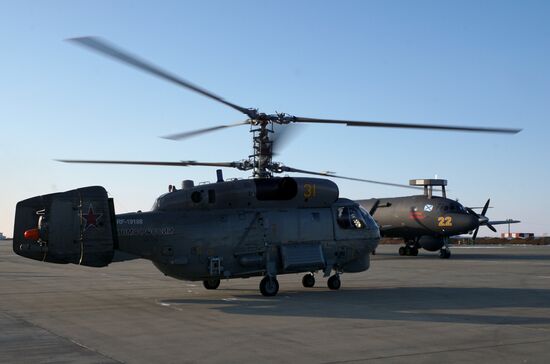 New Ka-27M helicopter and IL-38N airplane delivered to Yeysk training center