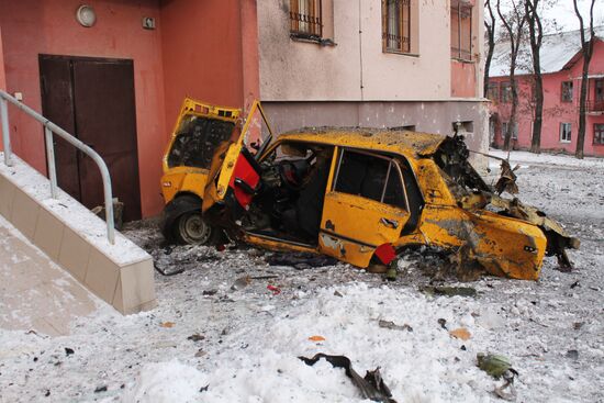 Donetsk after shelling
