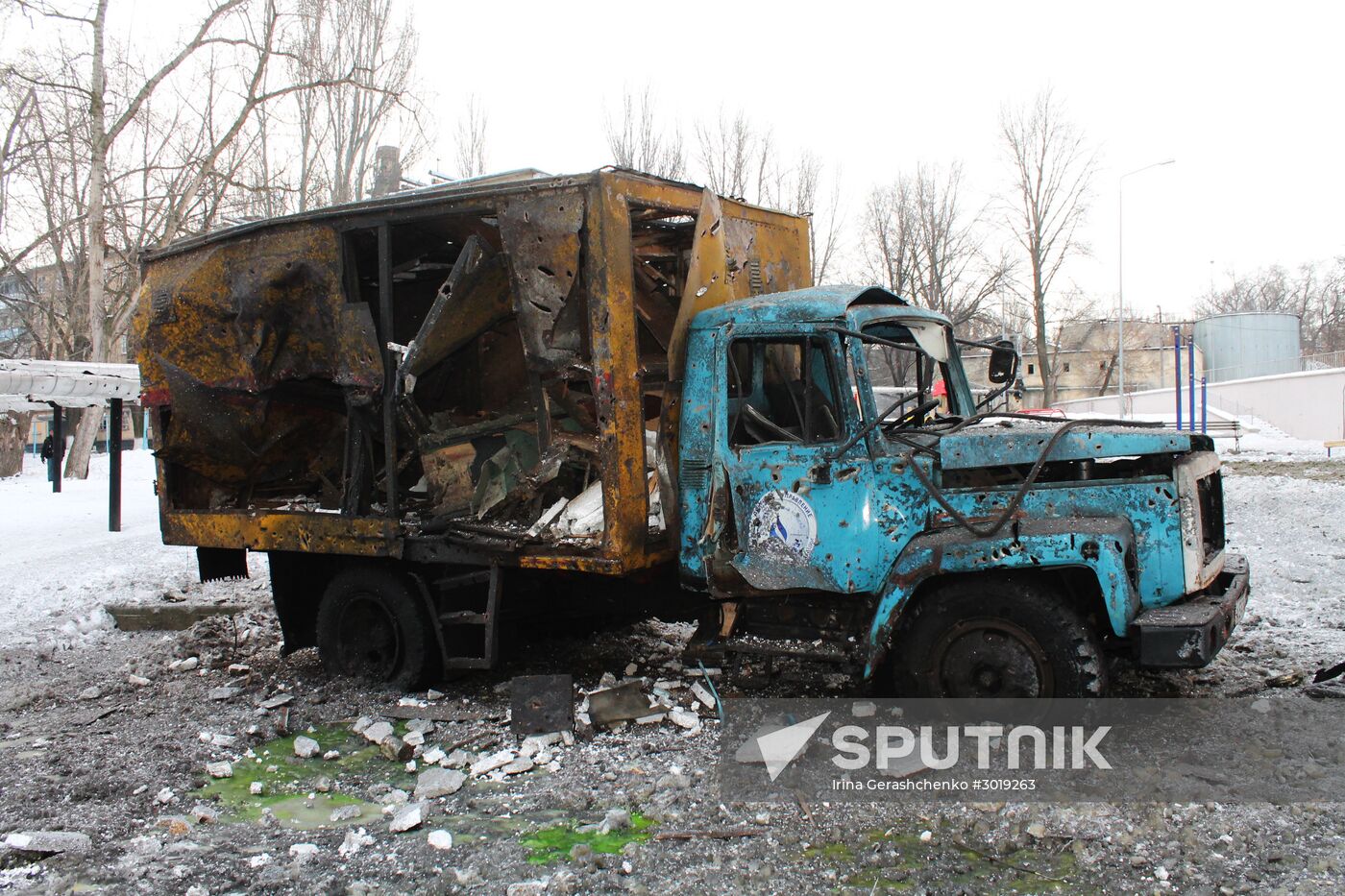 Donetsk after shelling