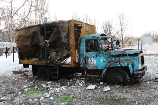 Donetsk after shelling