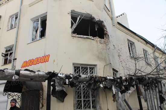 Donetsk after shelling