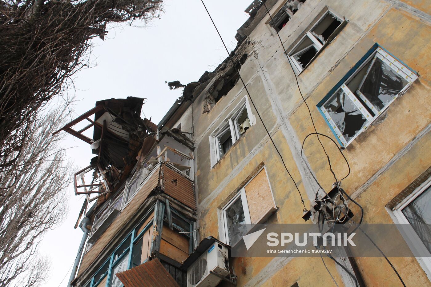 Donetsk after shelling