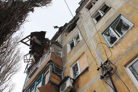 Donetsk after shelling