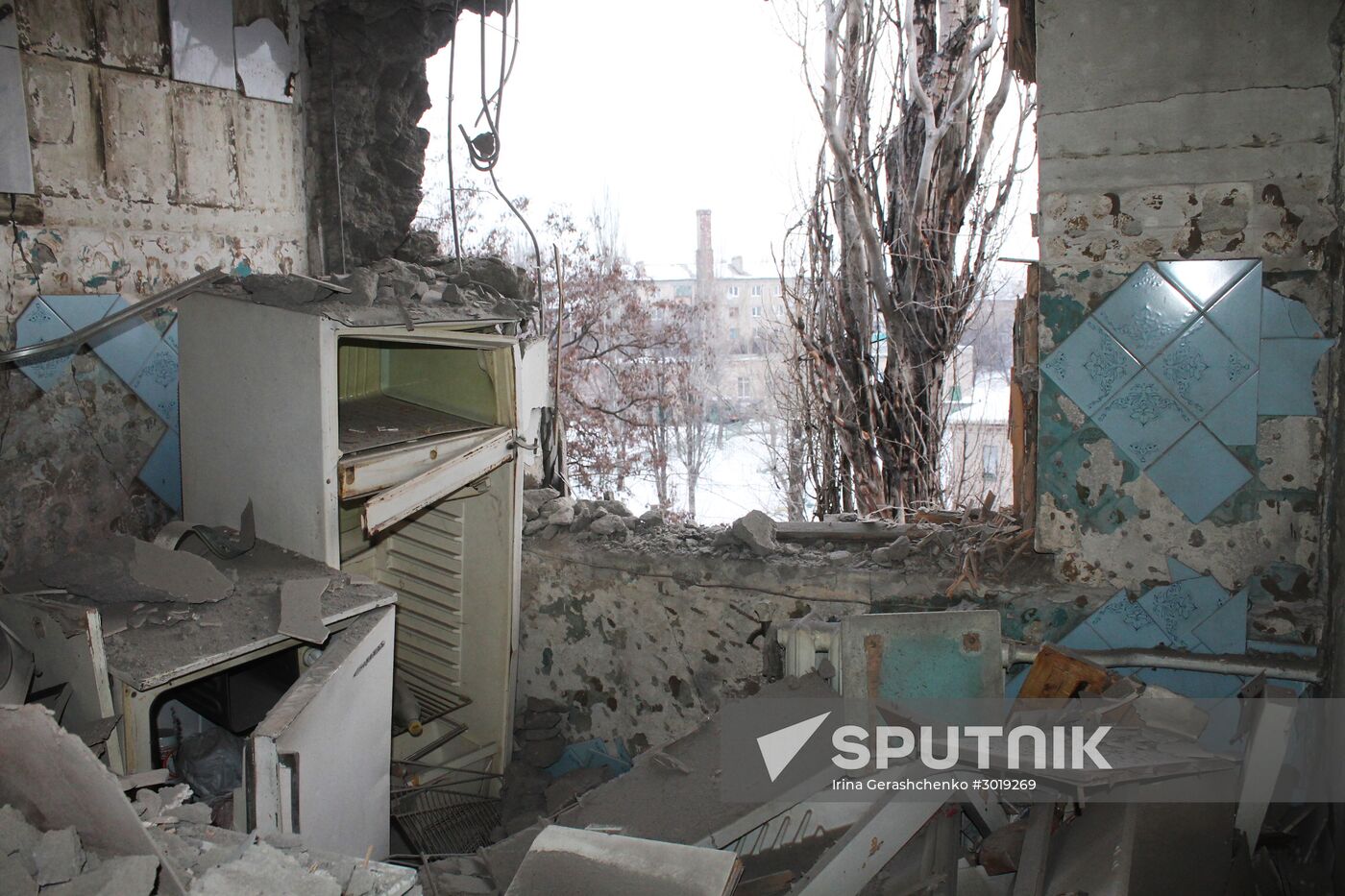 Donetsk after shelling