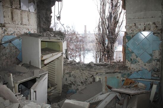 Donetsk after shelling