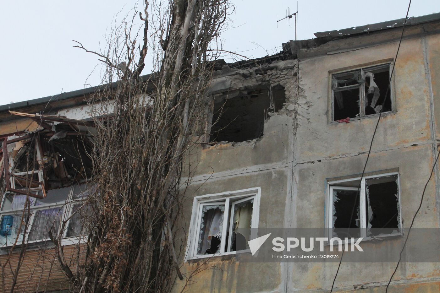 Donetsk after shelling