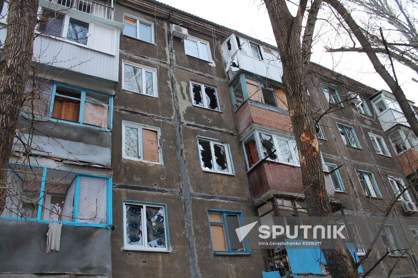 Donetsk after shelling