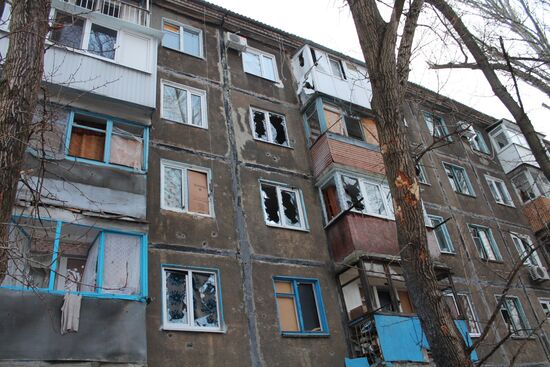 Donetsk after shelling