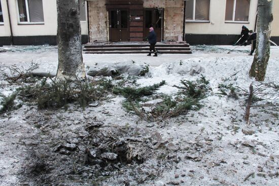 Donetsk after shelling