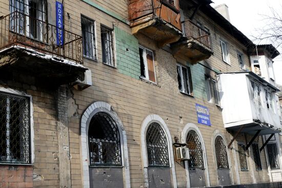 Donetsk after shelling