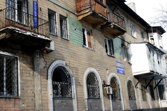Donetsk after shelling