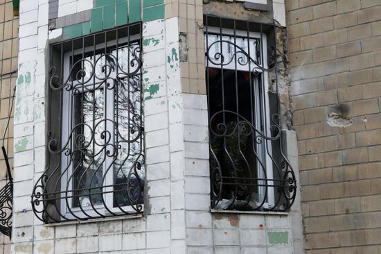 Donetsk after shelling