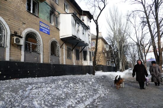 Donetsk after shelling