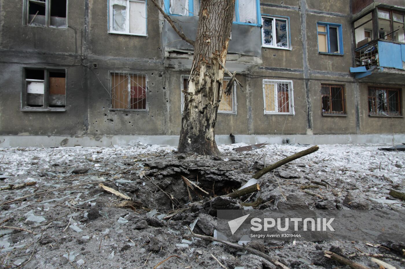 Donetsk after shelling