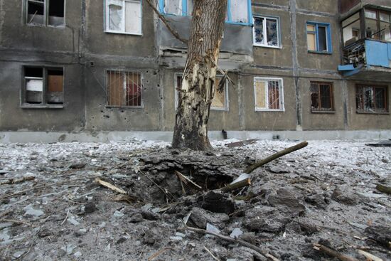 Donetsk after shelling