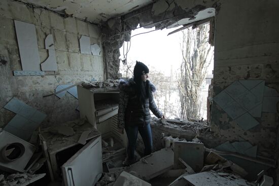 Donetsk after shelling