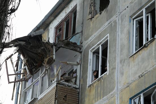 Donetsk after shelling