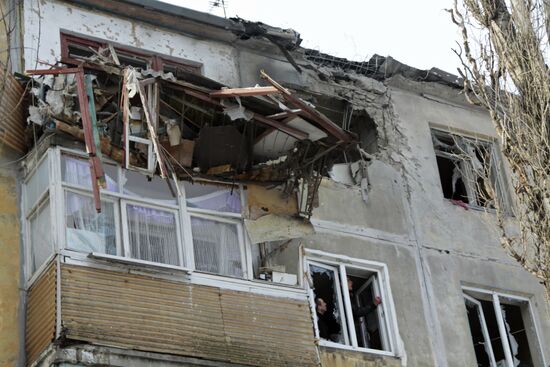 Donetsk after shelling