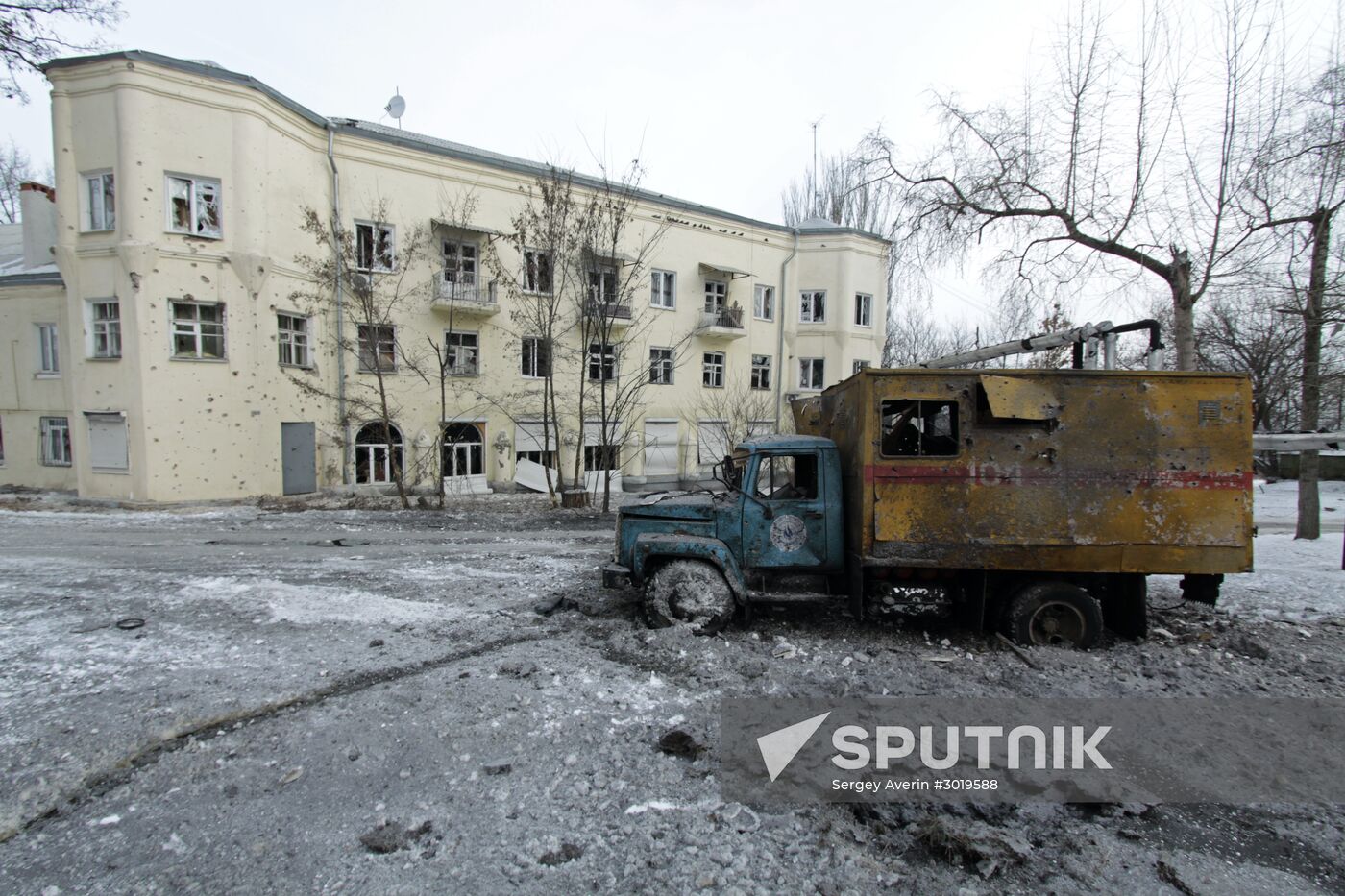Donetsk after shelling