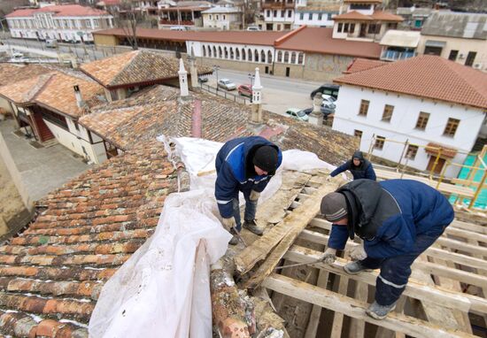 Restoration works in Khan's Palace of Bakhchisaray