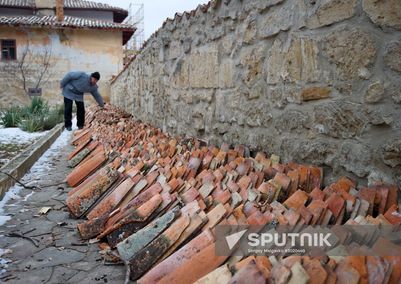 Restoration works in Khan's Palace of Bakhchisaray