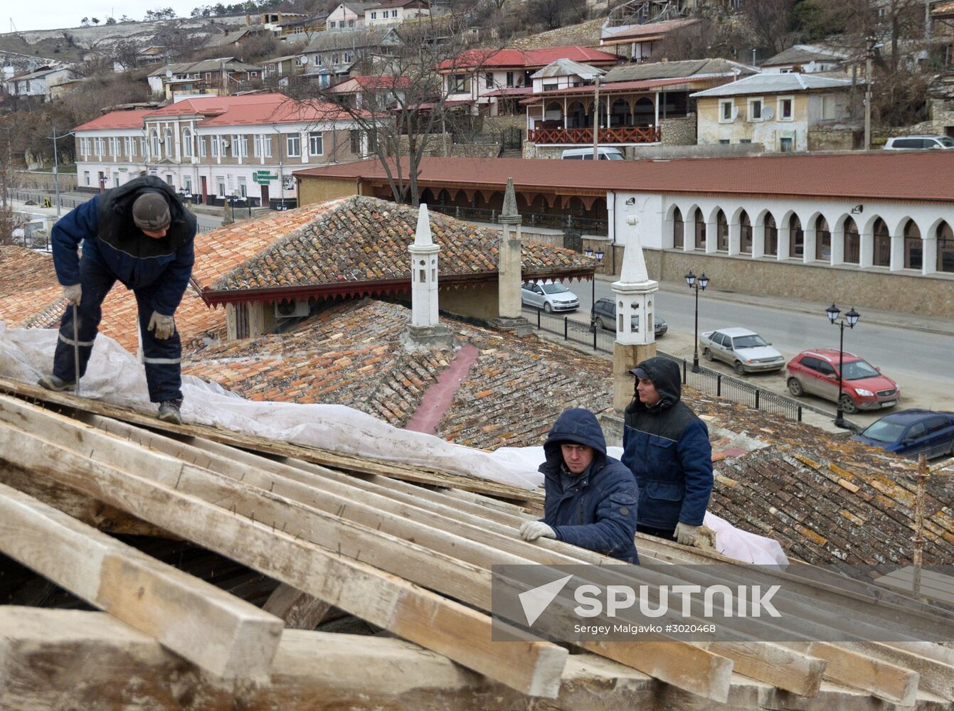 Restoration works in Khan's Palace of Bakhchisaray