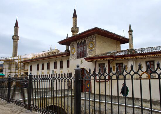 Restoration works in Khan's Palace of Bakhchisaray