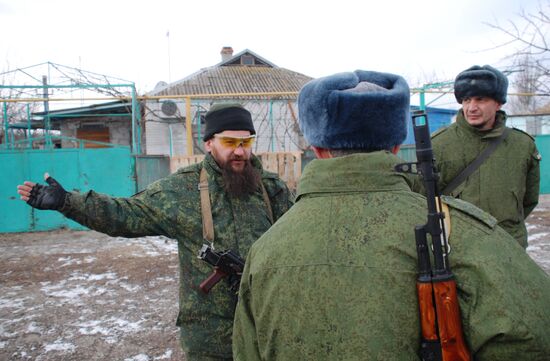 Aftermath of shelling of Kominternove in Donetsk region