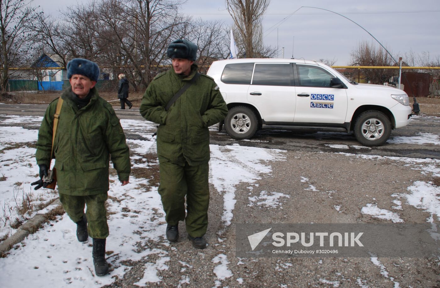 Aftermath of shelling of Kominternove in Donetsk region