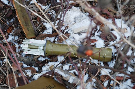 Aftermath of shelling of Kominternove in Donetsk region