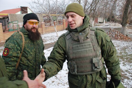 Aftermath of shelling of Kominternove in Donetsk region