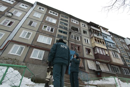 Donetsk after shelling