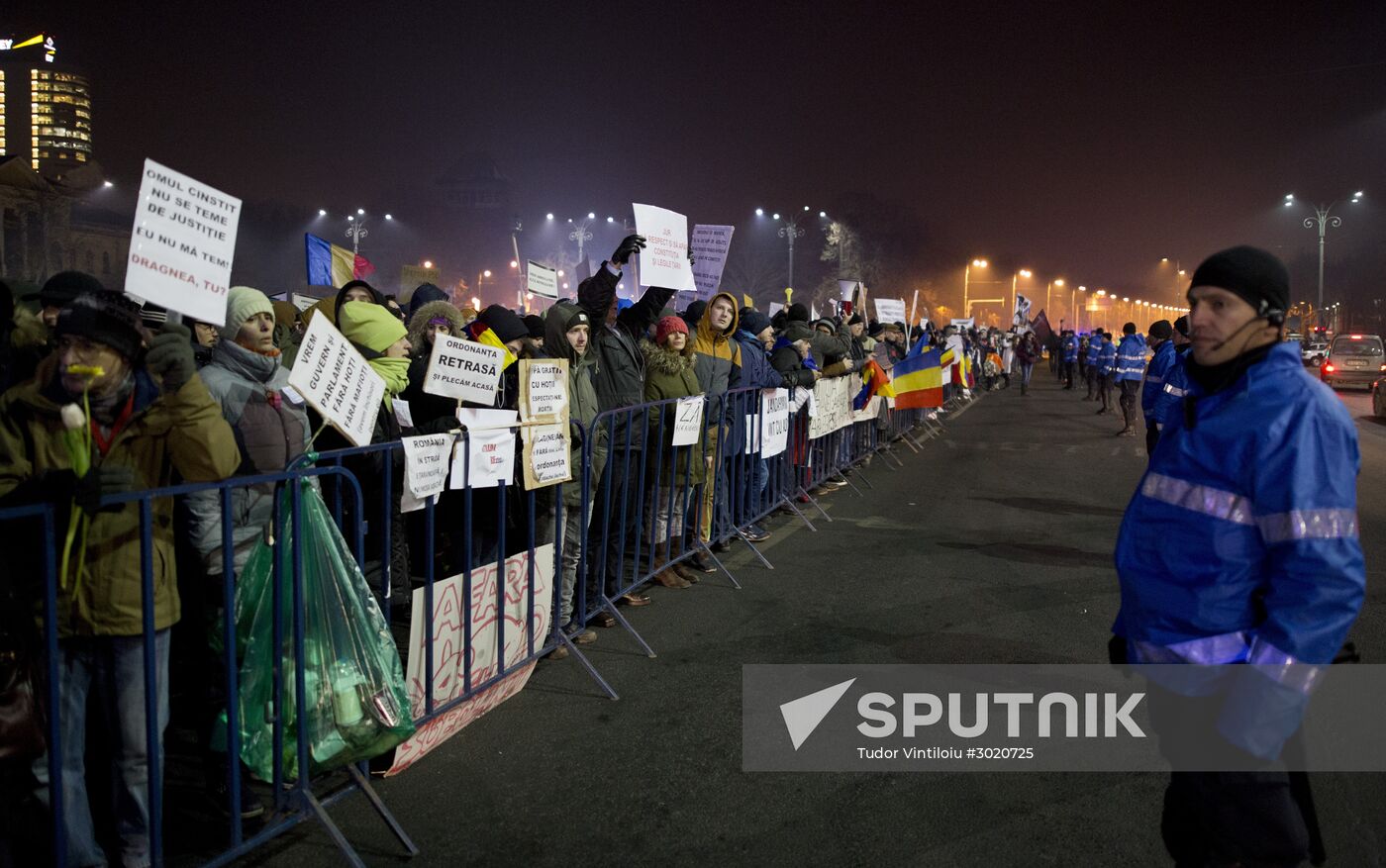 Anti-government protests in Bucharest