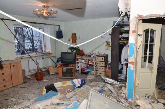 Aftermath of last night's shelling in Donetsk