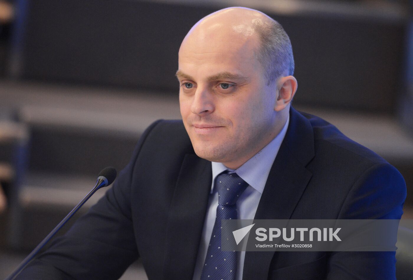 News conference devoted to results of program entitled Increasing Qualification of Engineers in 2015-2016