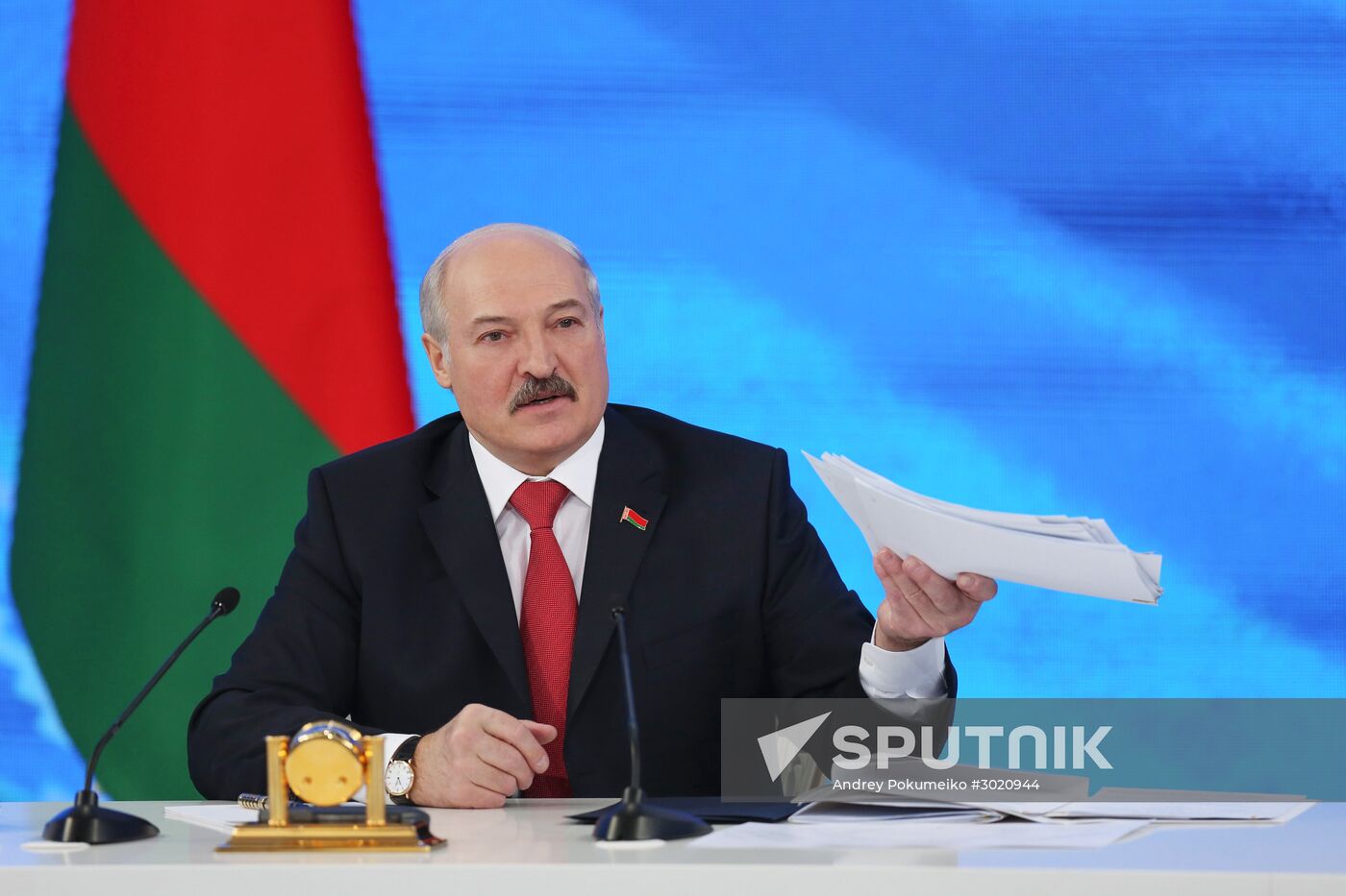 News conference by President of Belarus Alexander Lukashenko in Minsk