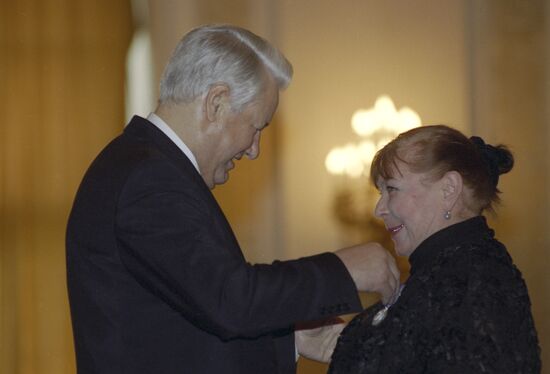 Boris Yeltsin and Olga Aroseva