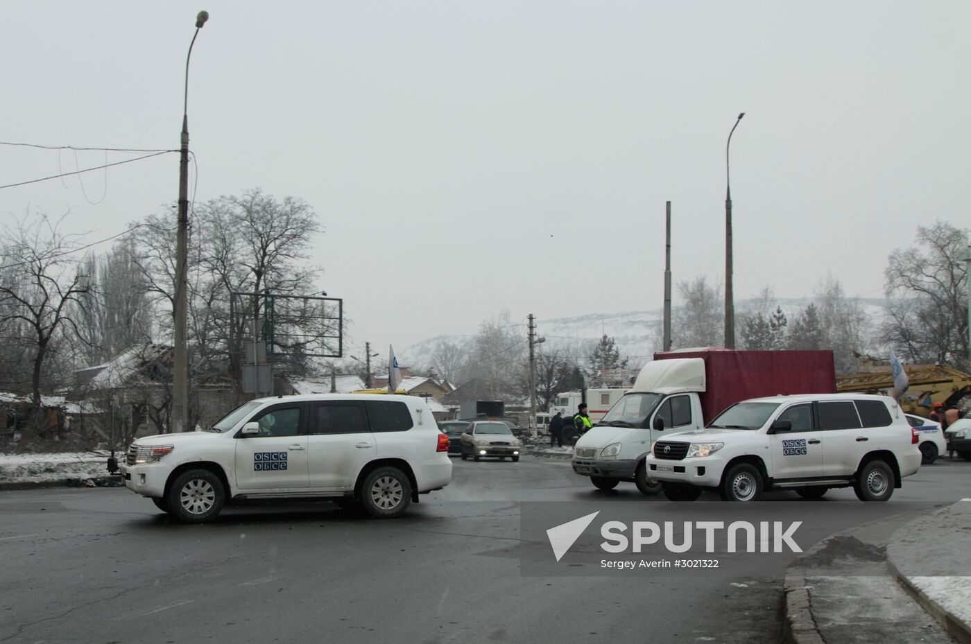 Aftermath of last night's shelling in Donetsk