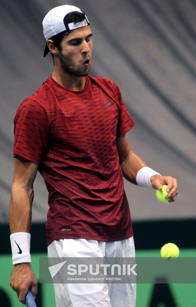 Tennis. Davis Cup. Serbia vs. Russia. Day One