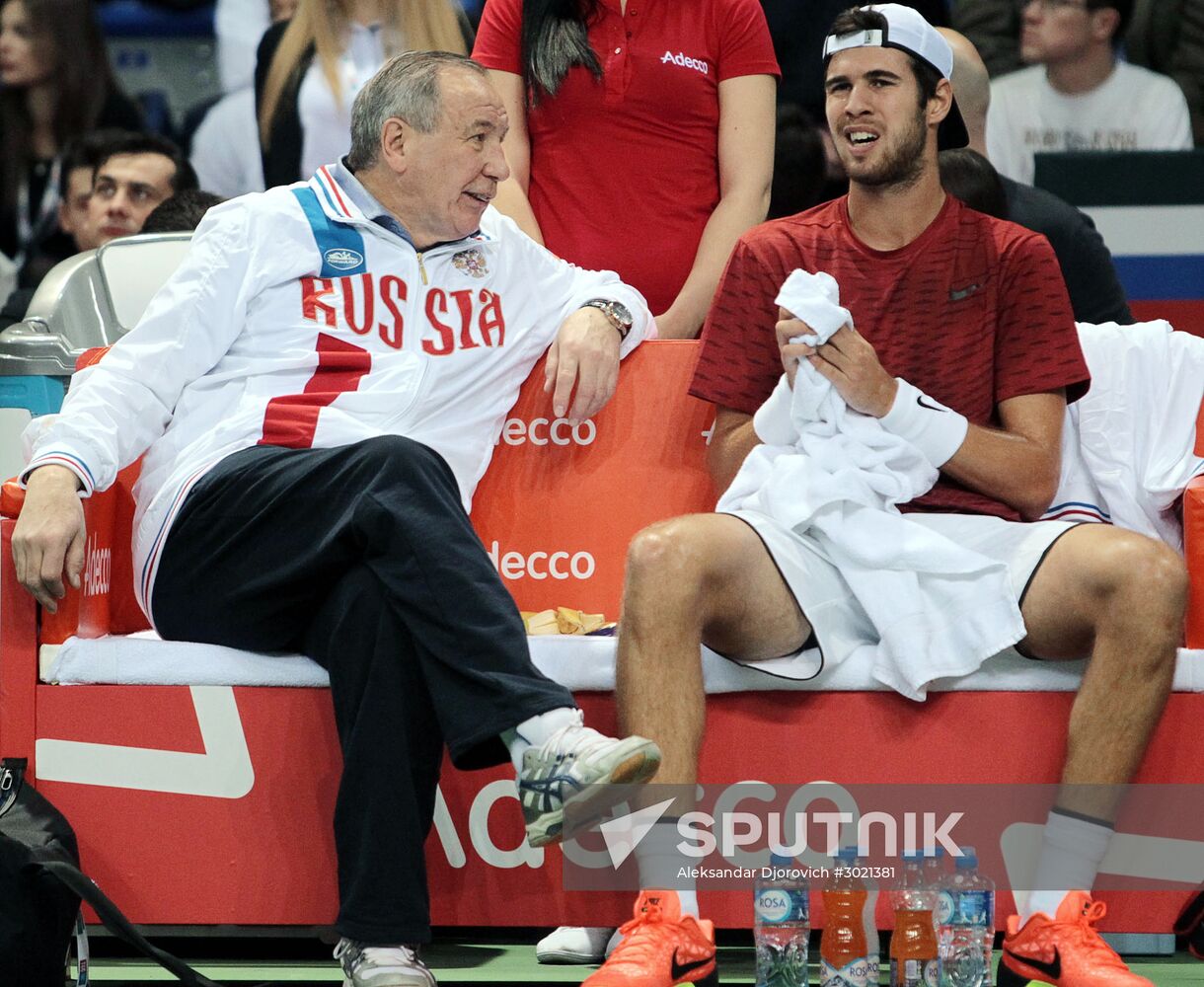 Tennis. Davis Cup. Serbia vs. Russia. Day One