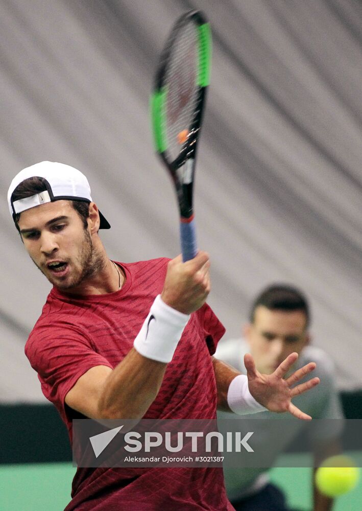 Tennis. Davis Cup. Serbia vs. Russia. Day One