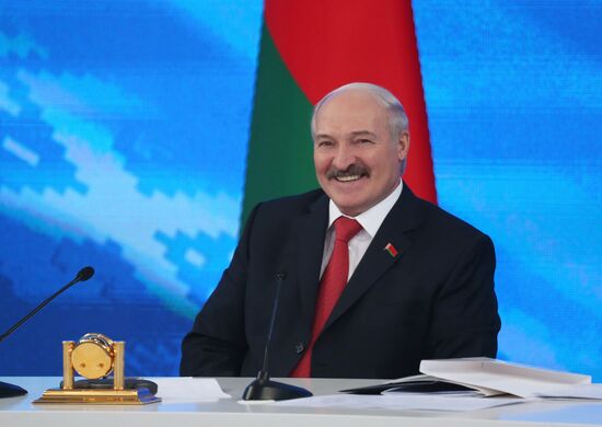 News conference by President of Belarus Alexander Lukashenko in Minsk