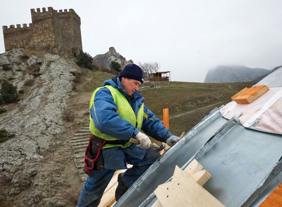Genoese Fortress in Sudak undergoes reconstruction