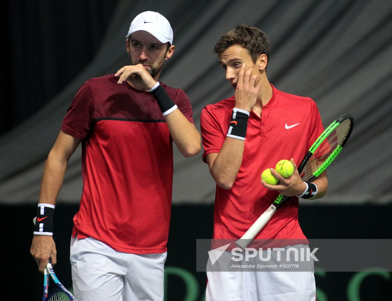 Tennis. Davis Cup. Serbia vs. Russia. Day Two