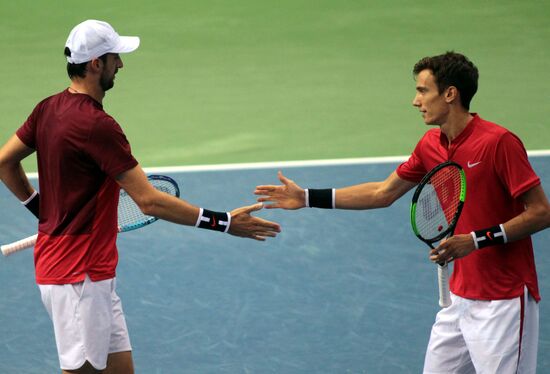 Tennis. Davis Cup. Serbia vs. Russia. Day Two