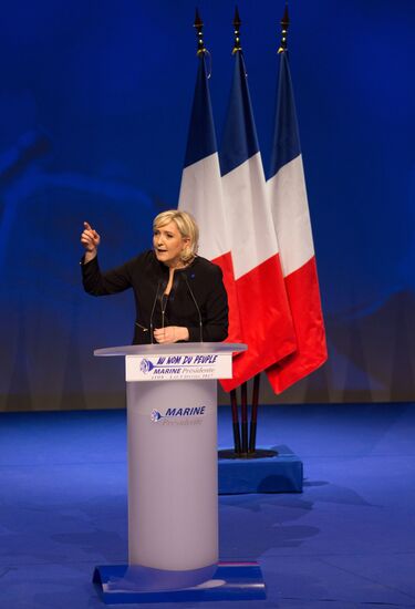 Election campaign of French presidential candidate Marine Le Pen