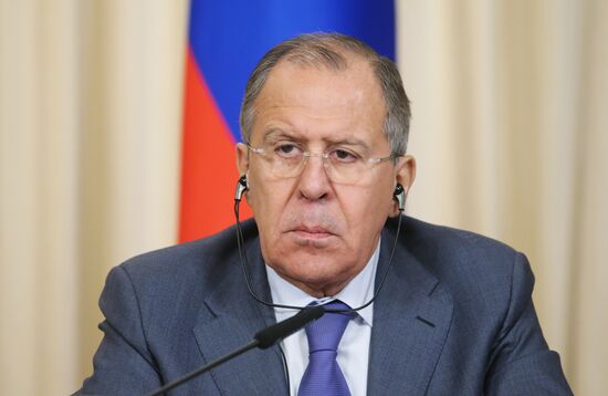 Russian Foreign Minister Sergei Lavrov meets with his Venezuelan counterpart Delcy Rodriguez