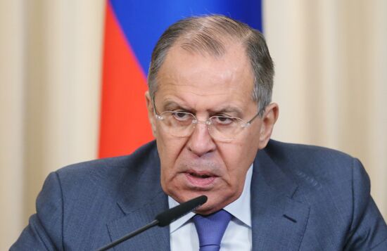 Russian Foreign Minister Sergei Lavrov meets with his Venezuelan counterpart Delcy Rodriguez