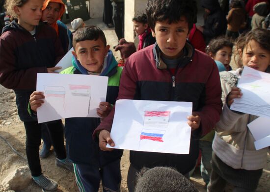 Refugee shelter in Jibreen, Aleppo
