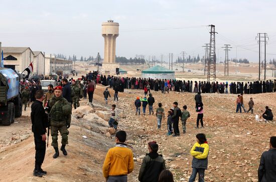Refugee shelter in Jibreen, Aleppo